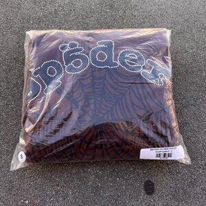 Sp5der Travis Scott ComplexCon Exclusive Rhinestone Web Hoodie Brown